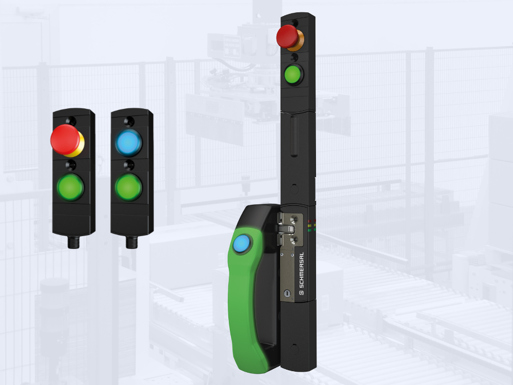 Le BDF20 peut être installé en tant que système autonome ou combiné avec l'interverrouillage par solénoïde AZM40 et la poignée de porte DHS pour créer un système d'interverrouillage minimaliste. Le petit panneau de contrôle BDF20 est disponible en option avec un arrêt d'urgence, un bouton-poussoir ou un voyant indicateur.